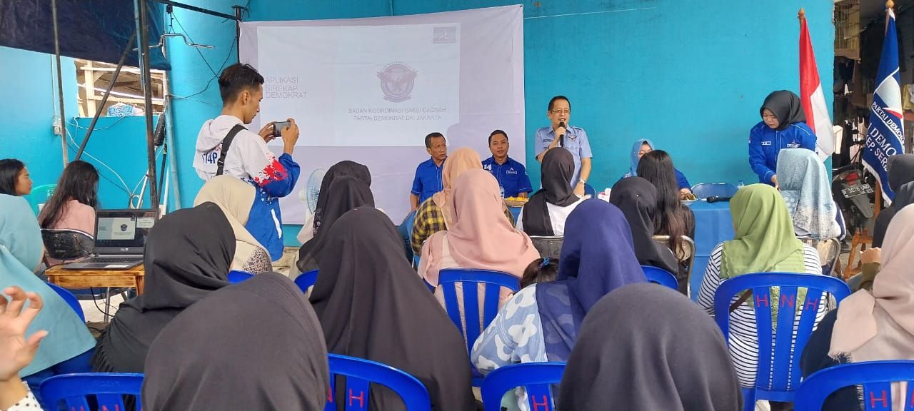 Pelatihan saksi partai Demokrat.