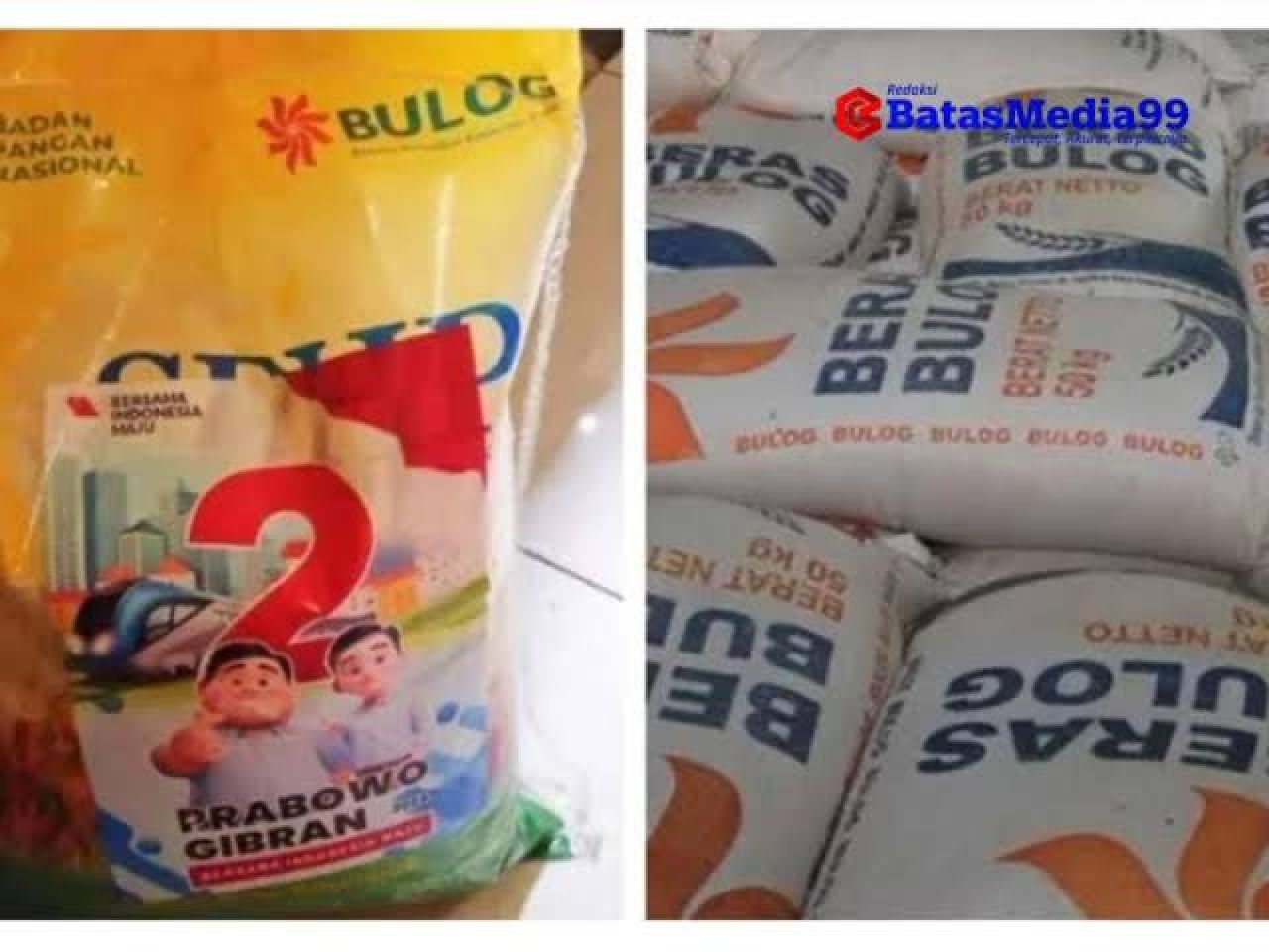 Bansos bergambar Paslon 02