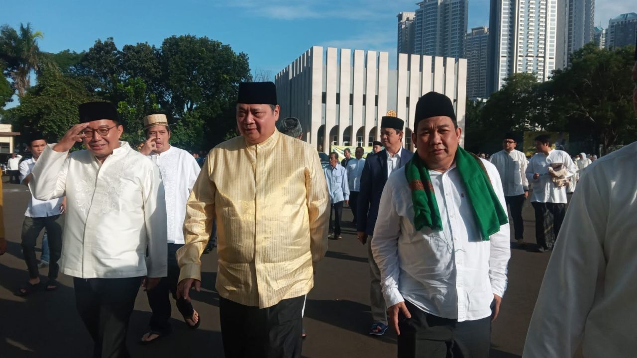 Eric Hermawan usai melaksanakan Shalat Idul Fitri di DPP Golkar (Ist)