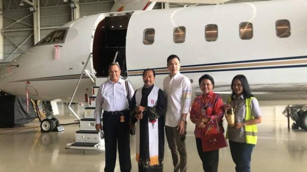 Pesawat jet pribadi suami Sandra Dewi, Harvey Moeis yang diberikan ke anak mereka, Raphael Moeis sebagai hadiah ulang tahun (instagram)