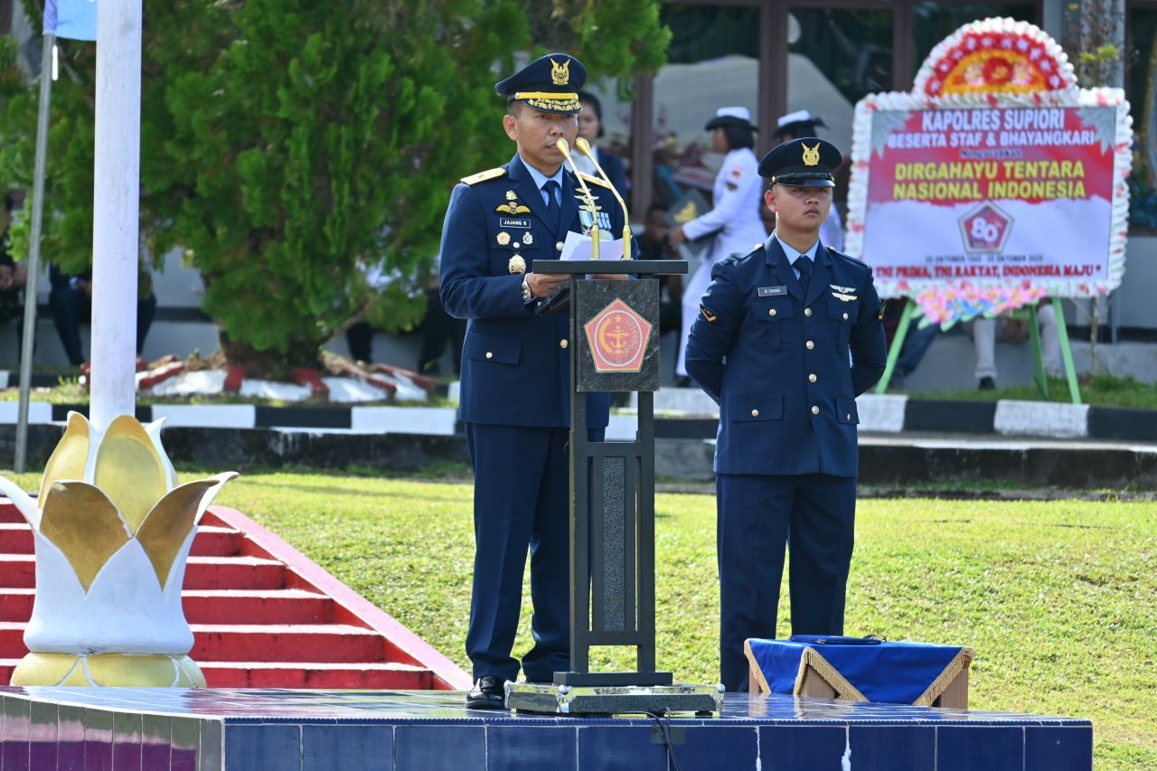 Irkodau III Pimpin Upacara HUT Ke-80 TNI Di Biak Numfor