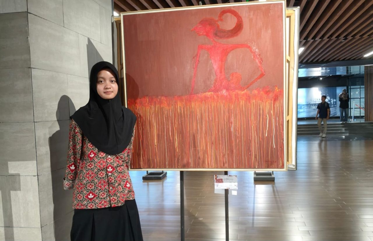 Raisha Riandra Meriahkan Pameran Lukisan Nasional Akbar
